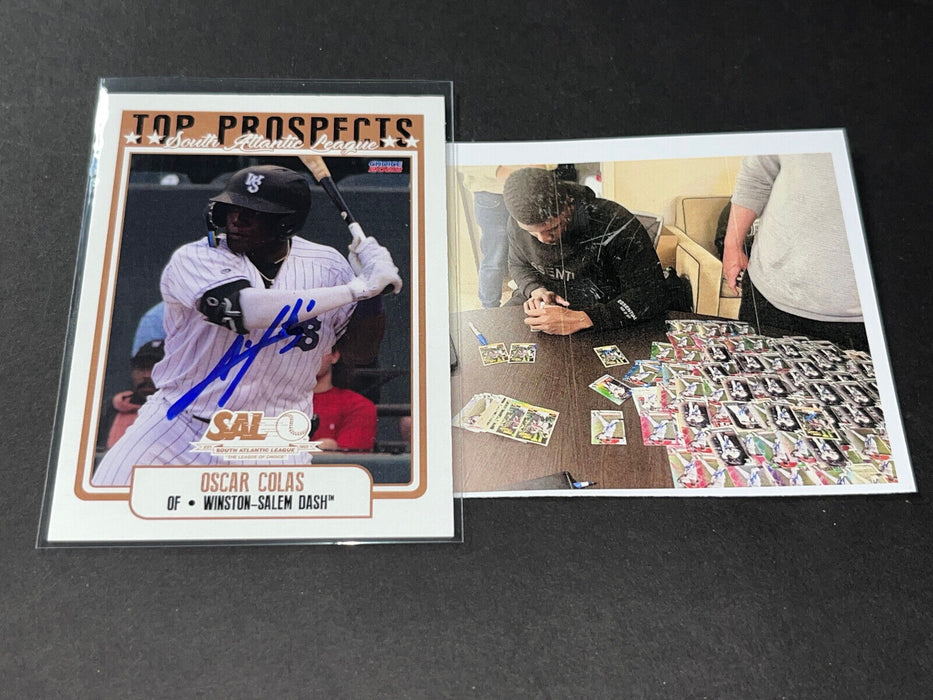 Oscar Colas White Sox SAL All Star Card Auto Signed 2022 Beckett Rookie