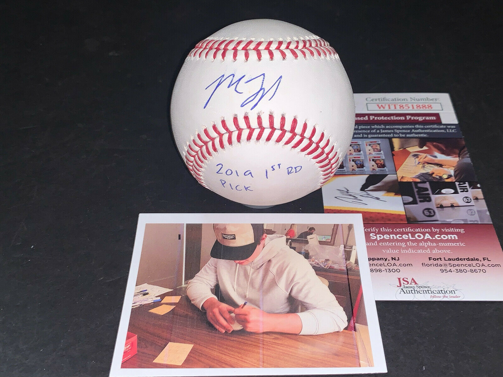 Michael Toglia Rockies Auto Signed MLB Baseball JSA COA 2019 1st Rd Pick