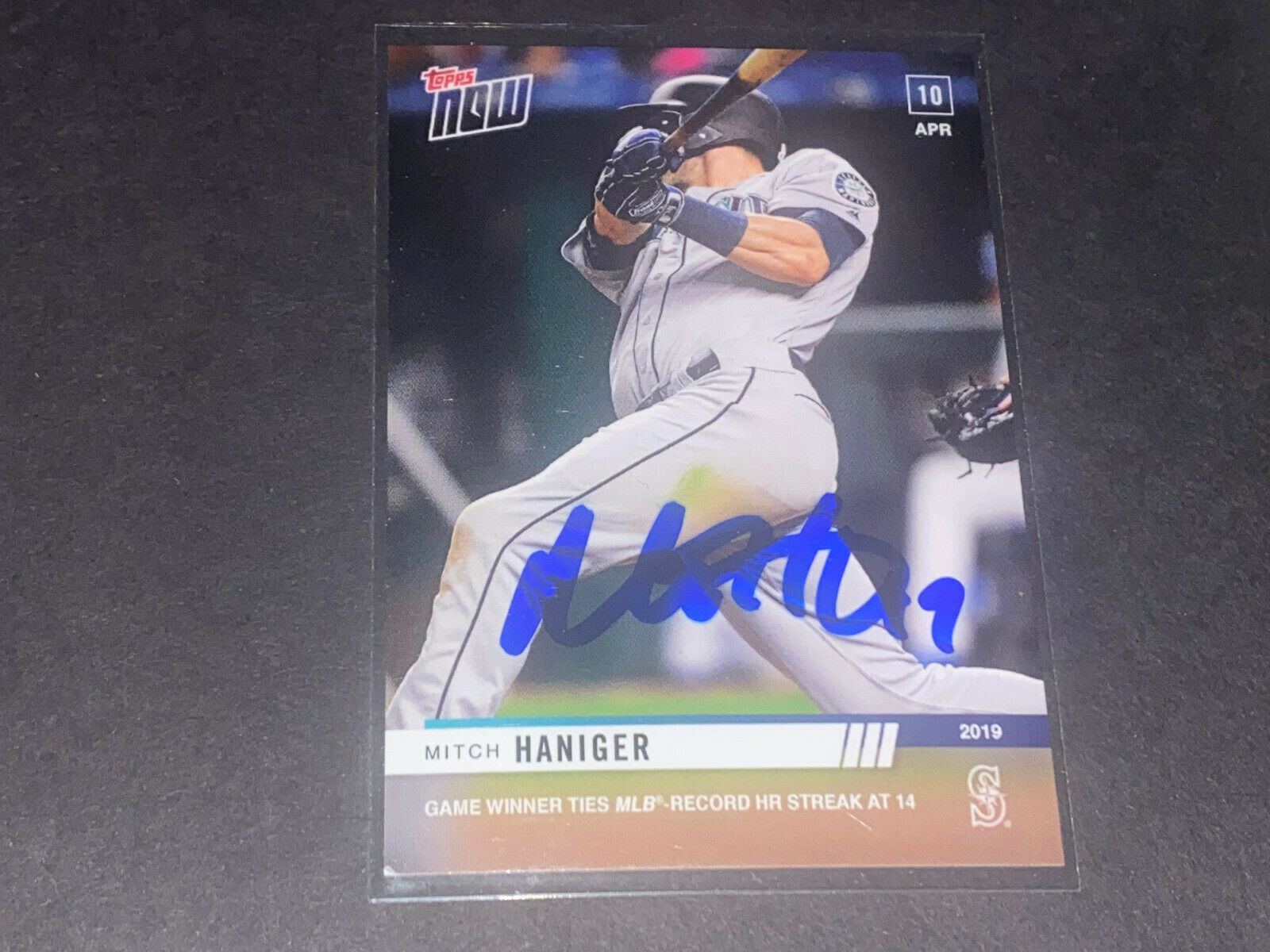 Mitch Haniger Seattle Mariners Auto Signed 2019 Topps Now Game Winning HR
