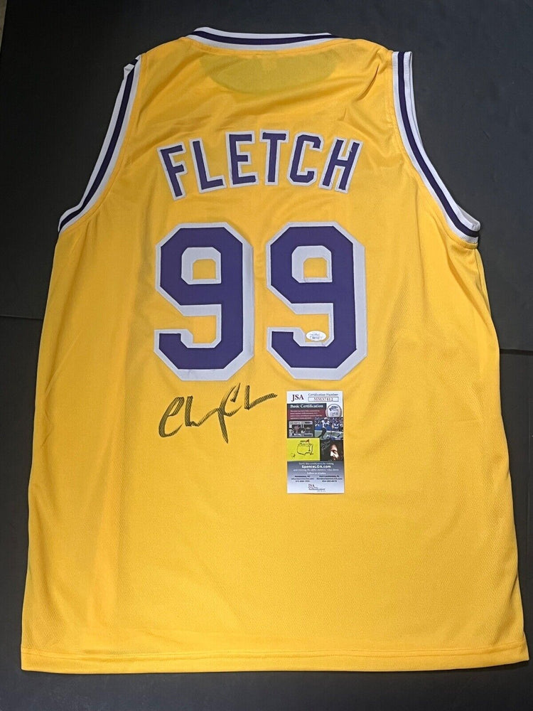 Chevy Chase Fletch Los Angeles Lakers Auto Signed Jersey JSA COA