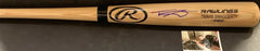 Travis Swaggerty Pittsburgh Pirates Autographed Signed Engraved Bat Blonde A