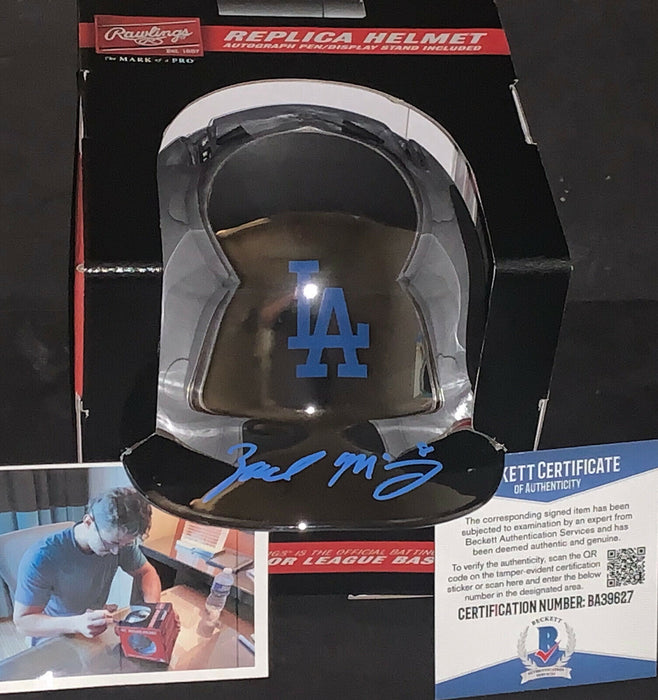 Zach McKinstry Dodgers Autographed Signed CHROME Mini Helmet Beckett COA .