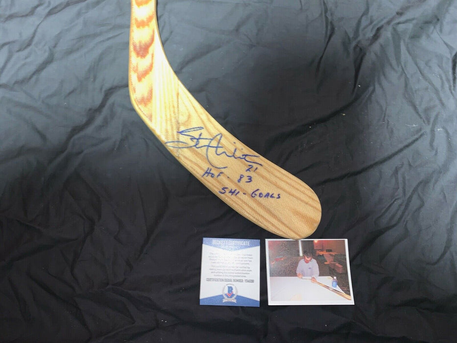 Stan Mikita Blackhawks Signed Hockey Stick HOF 83 541 Goals Beckett COA Auto 5
