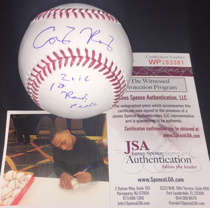 Corey Ray Brewers Autographed Signed MLB Baseball JSA WITNESS COA 16 1st Rd Pick