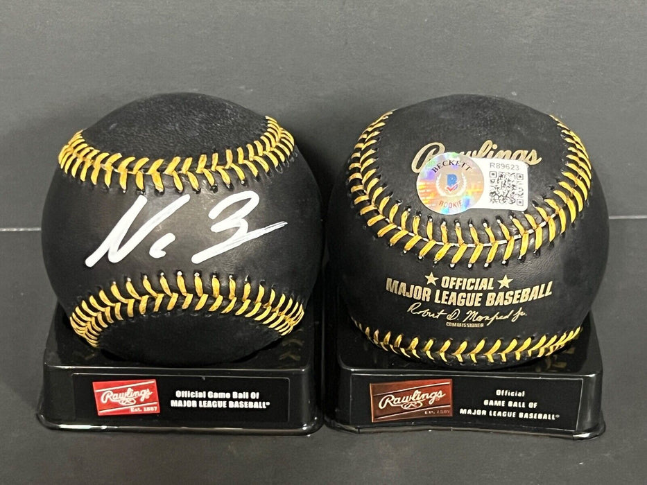 Nazzan Zanetello Red Sox Auto Signed Black Baseball Beckett Rookie Hologram