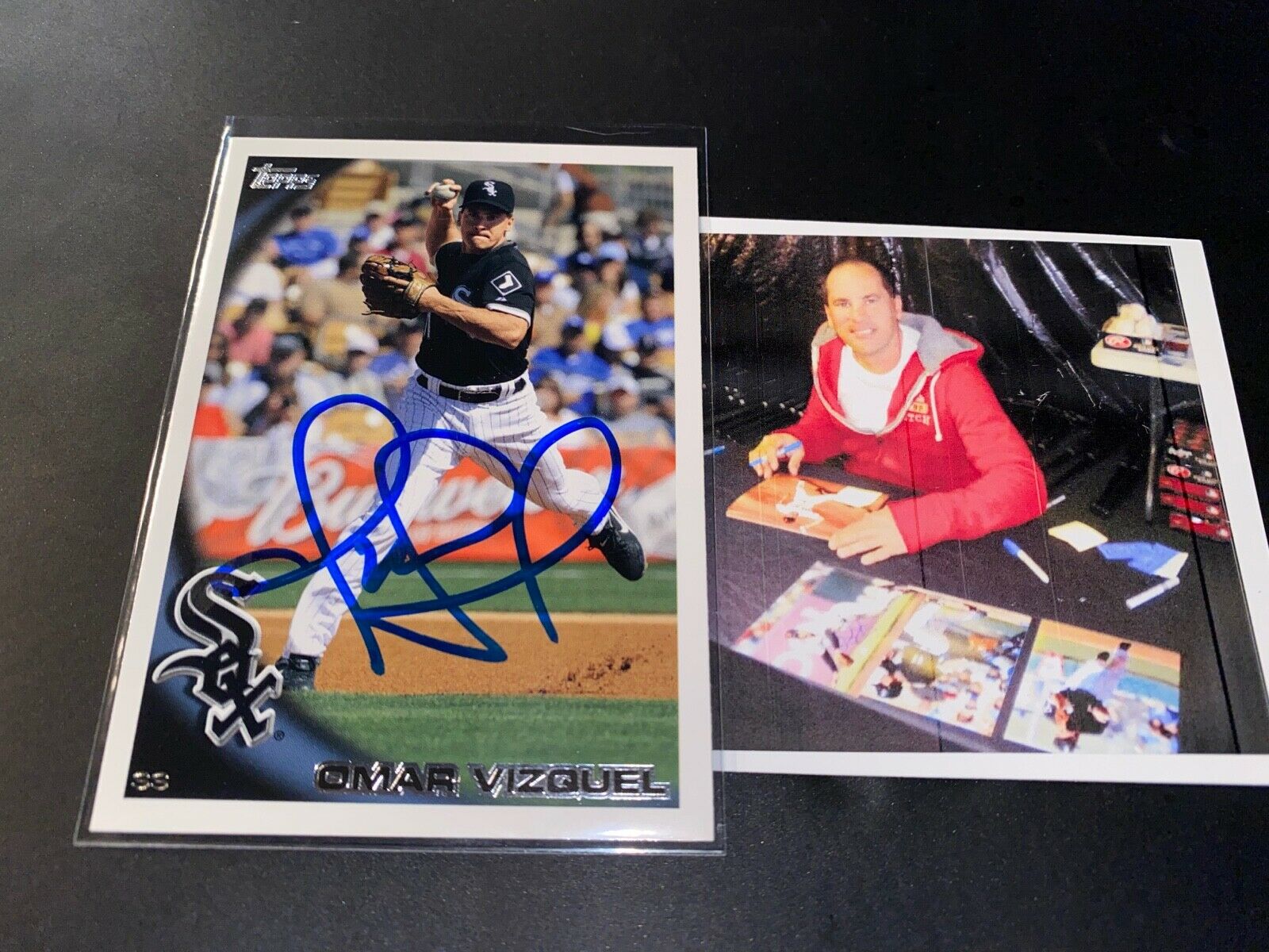 Omar Vizquel Chicago White Sox Indians Autographed Signed 2010 Topps Update