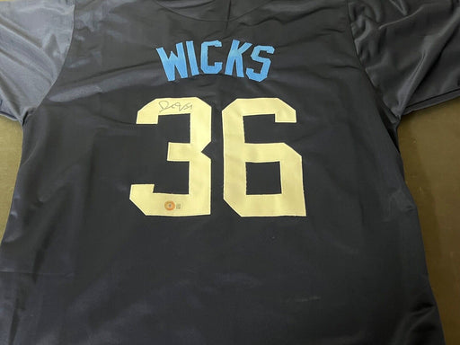Jordan Wicks Cubs Auto Signed City Series Jersey Custom Beckett Witness