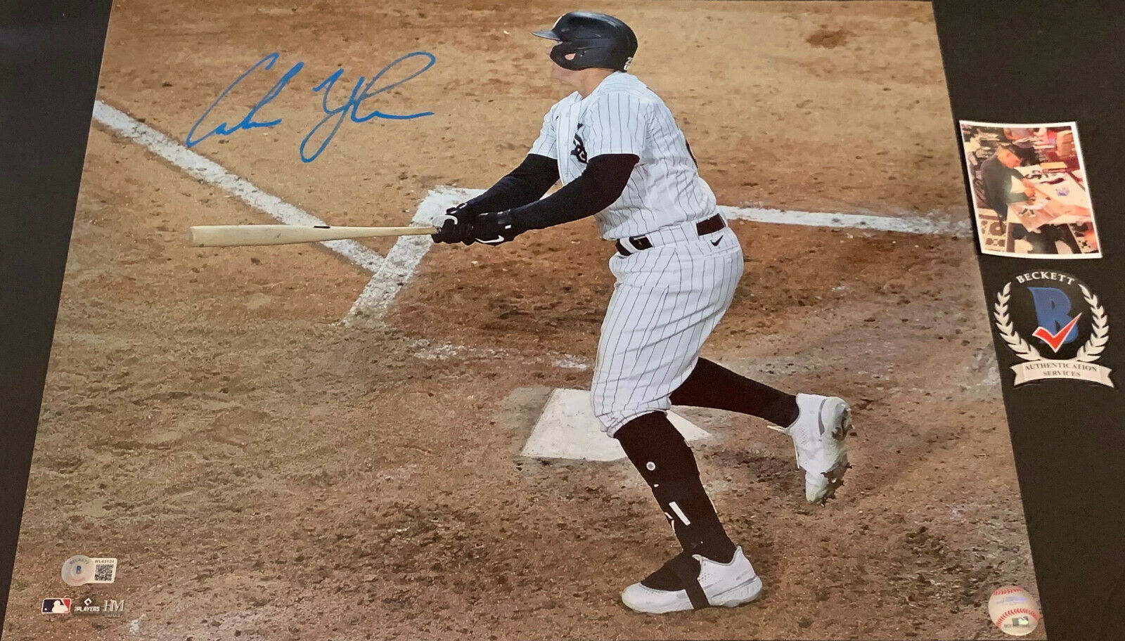 Andrew Vaughn White Sox Auto Signed 16x20 Photo Beckett WITNESS COA 1st MLB HR -