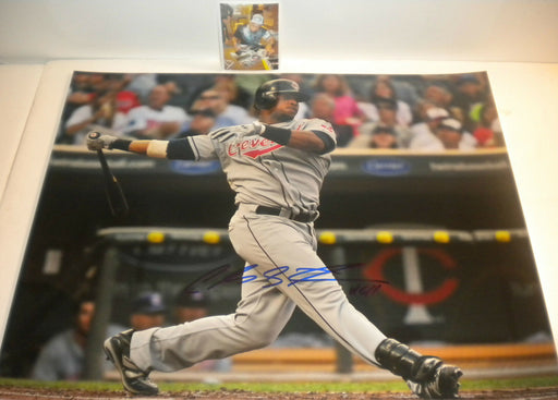 Carlos Santana Cleveland Indians Signed 16x20 W/Picture