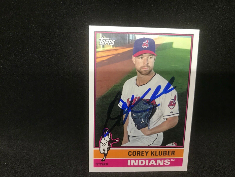Corey Kluber Indians Rangers Autographed Signed 2015 Topps Archive a