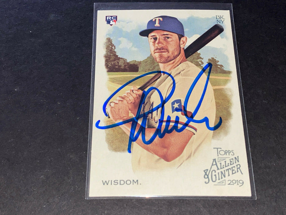 Patrick Wisdom Chicago Cubs Rangers Auto Signed 2019 Topps Allen & Ginter Card