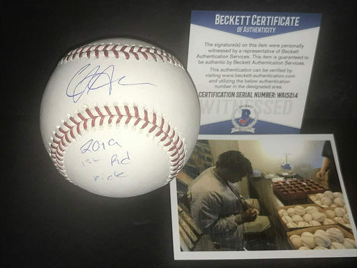 CJ Abrams Padres Signed Major League Baseball Beckett WITNESS 2019 1st Rd Pick .