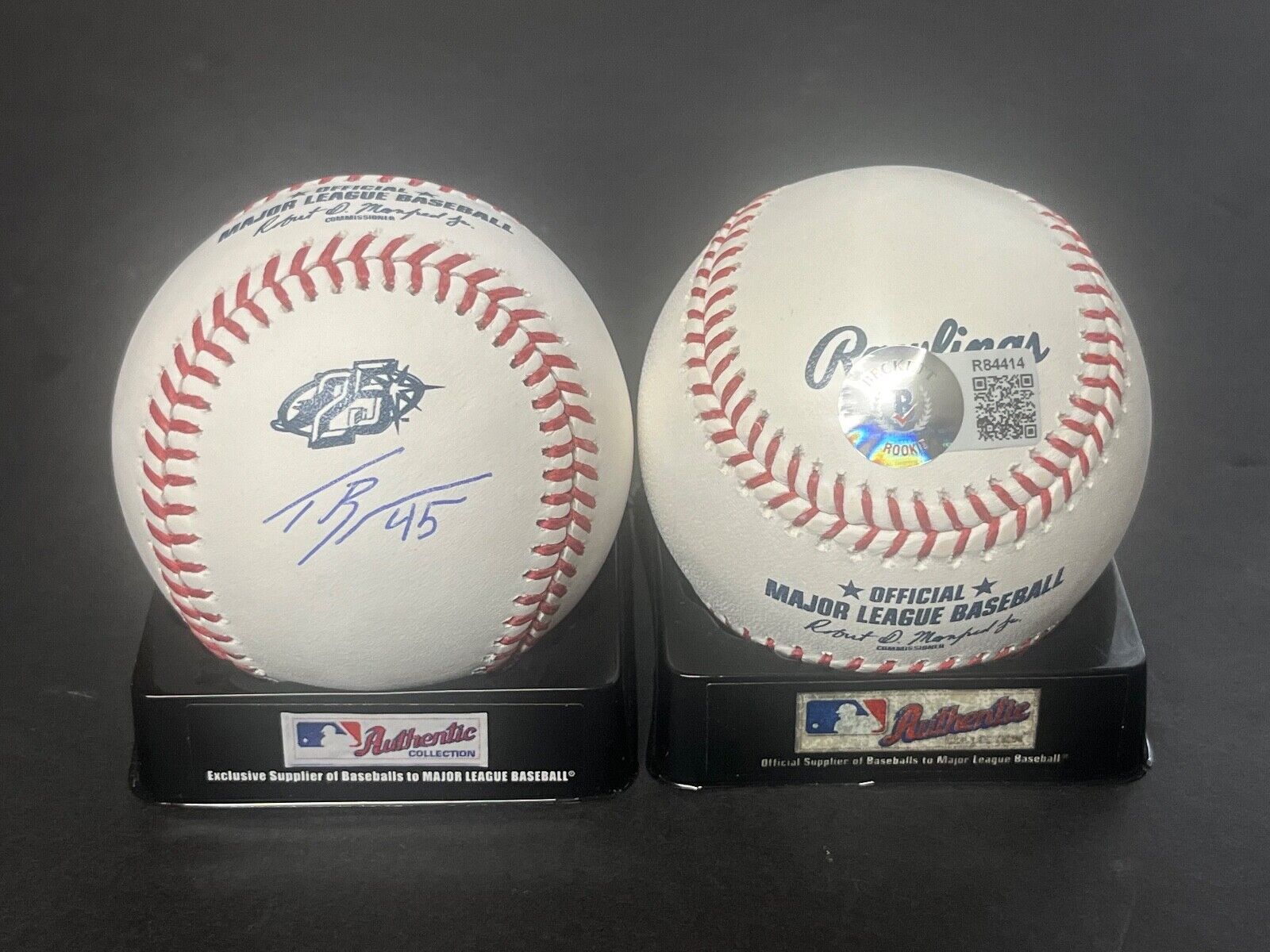 Taj Bradley Signed Auto Tampa Bay Rays 25th Anniversary Baseball Becke —  SidsGraphs