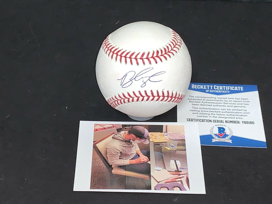 Brandon Lowe Tampa Bay Rays Autographed Signed Baseball Beckett COA