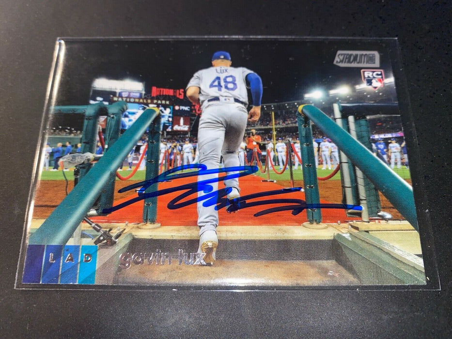 Gavin Lux Los Angeles Dodgers Autographed Signed 2020 Topps Stadium Club