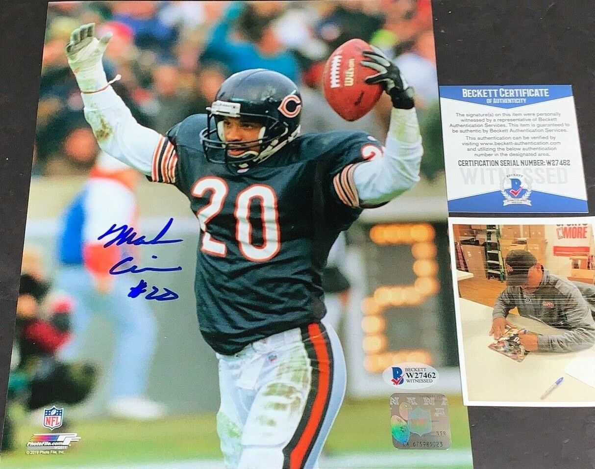 Mark Carrier Chicago Bears Autographed Signed 8x10 Photo Beckett WITNESS COA 2
