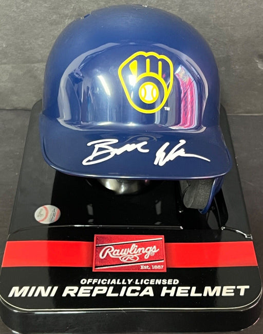 Brock Wilken Brewers Autographed Signed Mini Helmet Beckett Witness