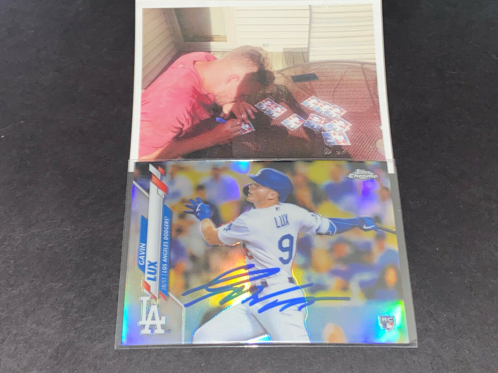 Gavin Lux Dodgers Autographed Signed 2020 Topps Chrome Variation