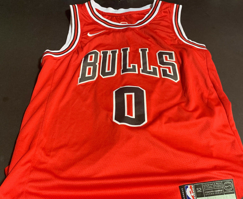 Coby White Chicago Bulls Autographed Signed Jersey Beckett COA