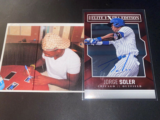 Jorge Soler Royals Cubs Autographed Signed 2013 Panini Elite Extra Card .