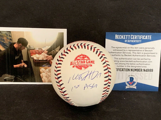 Mitch Haniger Mariners Signed 2018 All Star Baseball Beckett WITNESS 1st ASG