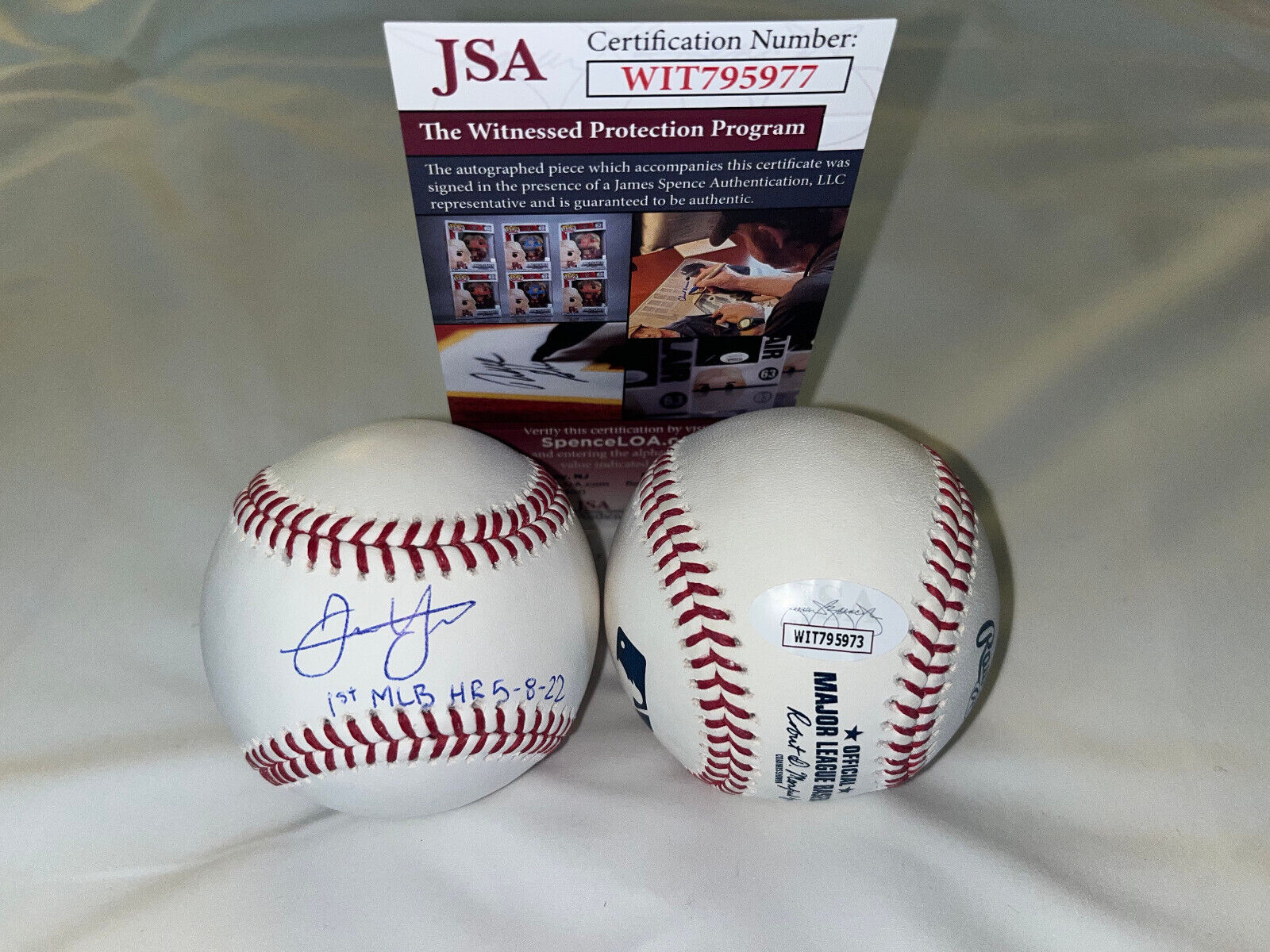 Juan Yepez Cardinals Auto Signed MLB Baseball JSA WITNESS COA 1st MLB HR