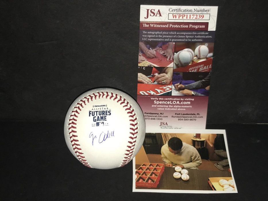 Jo Adell Los Angeles Angels Signed 2018 Futures Game Baseball JSA Witness COA