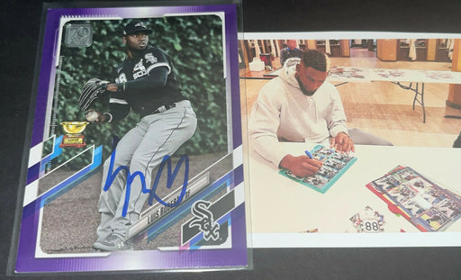 Luis Robert Chicago White Sox Auto Signed 2021 Topps Purple Card