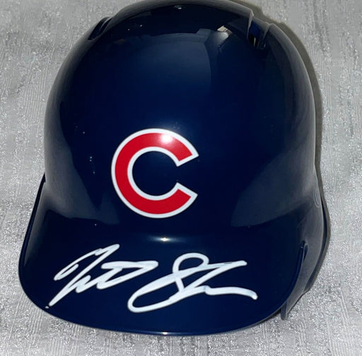 Matt Shaw Chicago Cubs Autographed Signed Full Size Helmet Beckett WITNESS