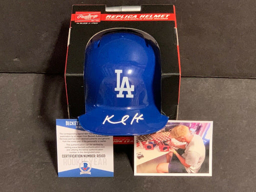 Kody Hoese Los Angeles Dodgers Signed Mini Helmet Beckett ROOKIE COA