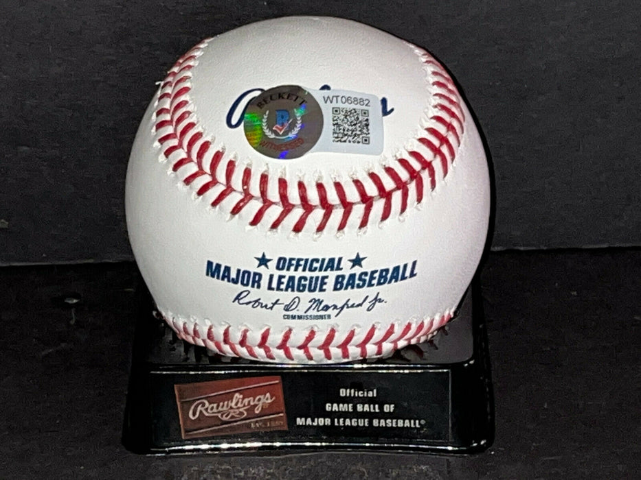 Brandon Lowe Tampa Bay Rays Autographed Signed Baseball Beckett COA BAMM BAMM