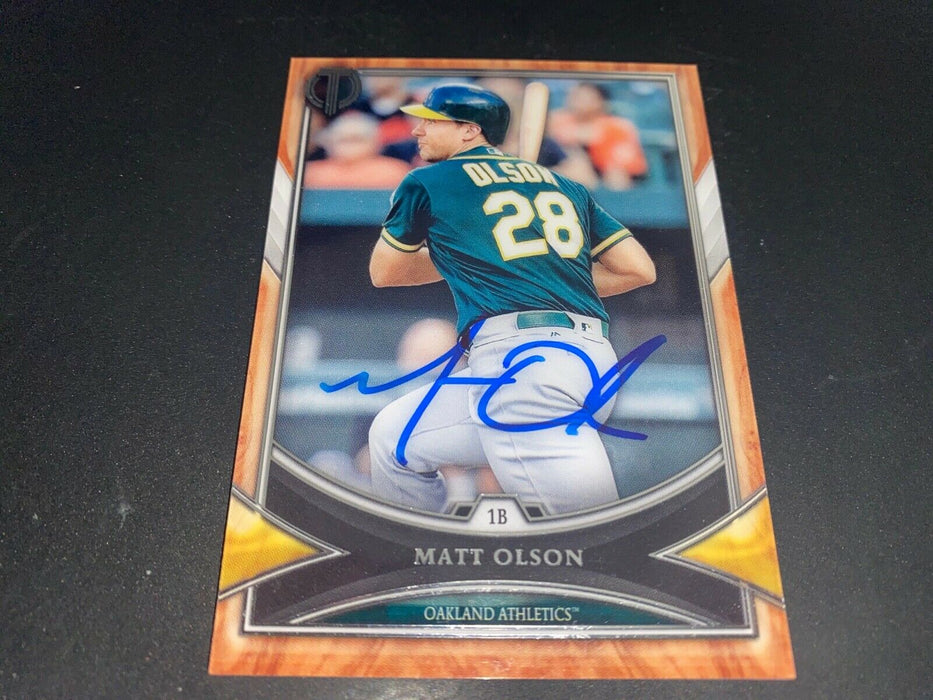 Matt Olson Oakland A's 2018 Autographed Signed Topps Tribute