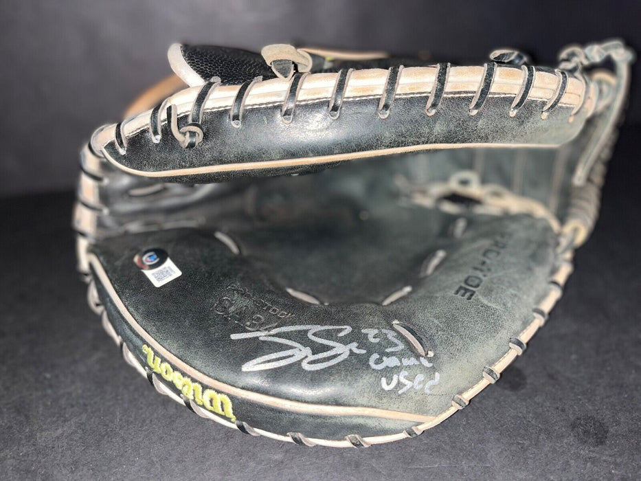 Tyler Soderstrom A's Autographed Signed 2023 Game Used Fielding Glove Beckett _