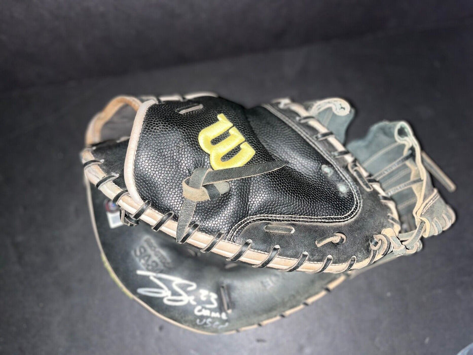 Tyler Soderstrom A's Autographed Signed 2023 Game Used Fielding Glove Beckett _