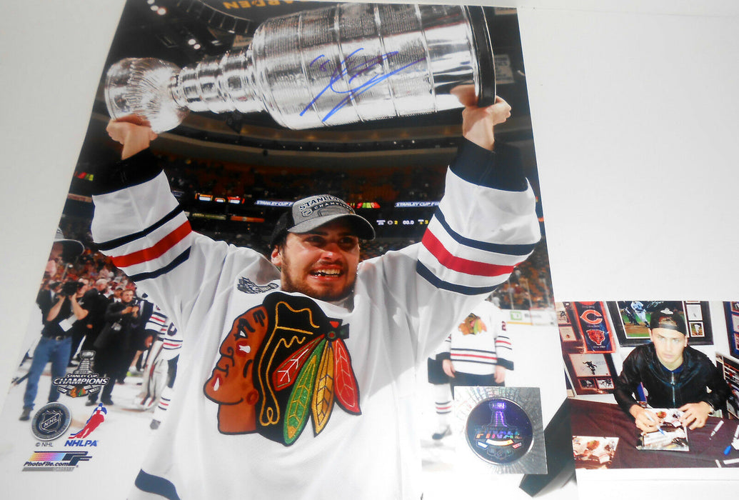 Marcus Kruger Chicago Blackhawks Autographed Signed Stanley Cup 8x10 Champs  A